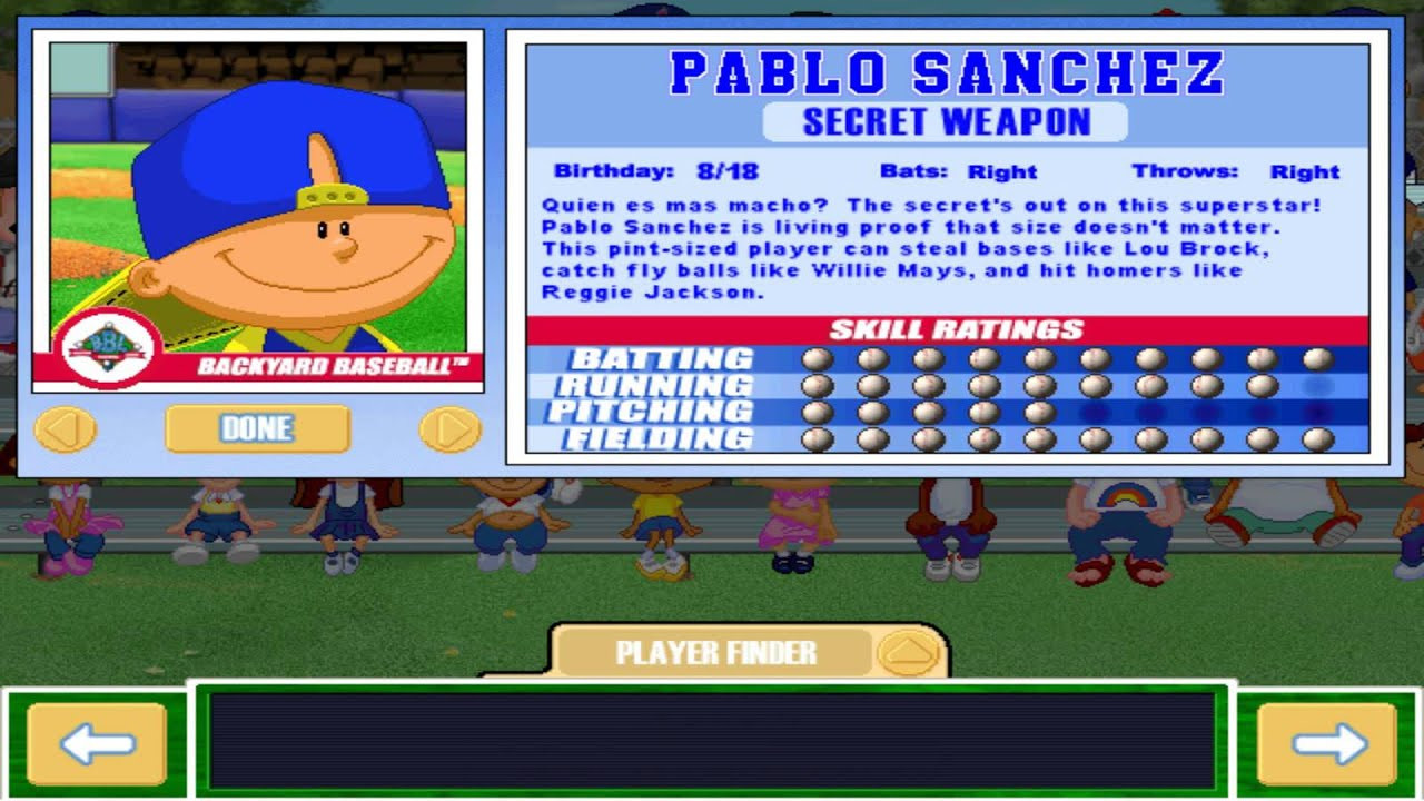 Pablo Sanchez Backyard Baseball
 Let s Play Backyard Baseball 2003 INTRO & Meet the