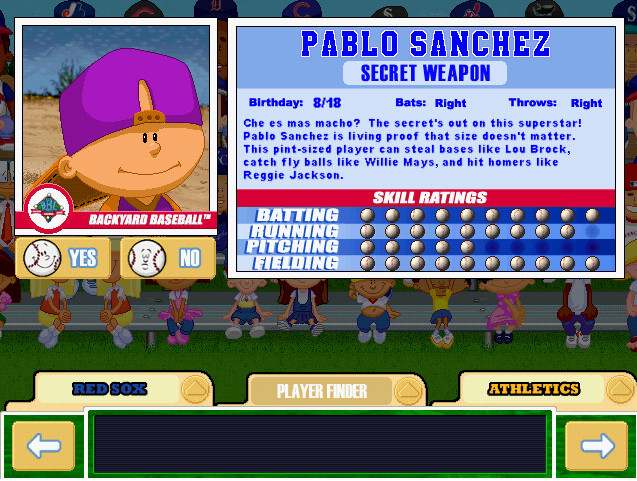 Pablo Sanchez Backyard Baseball
 Squidwards Life Stays the Same