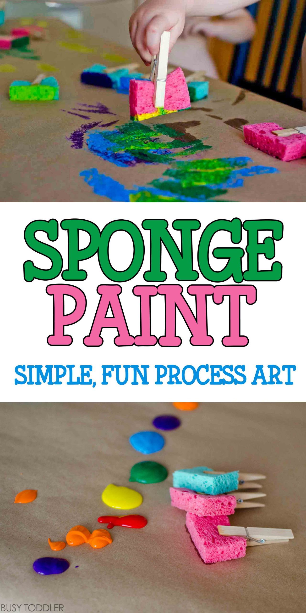 Paint Ideas For Preschoolers
 Sponge Painting Process Art Busy Toddler