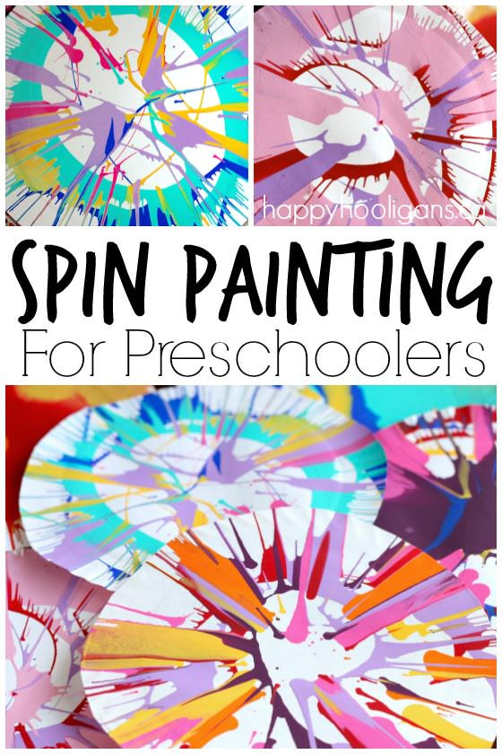 Paint Ideas For Preschoolers
 Spin Painting for Preschoolers Happy Hooligans