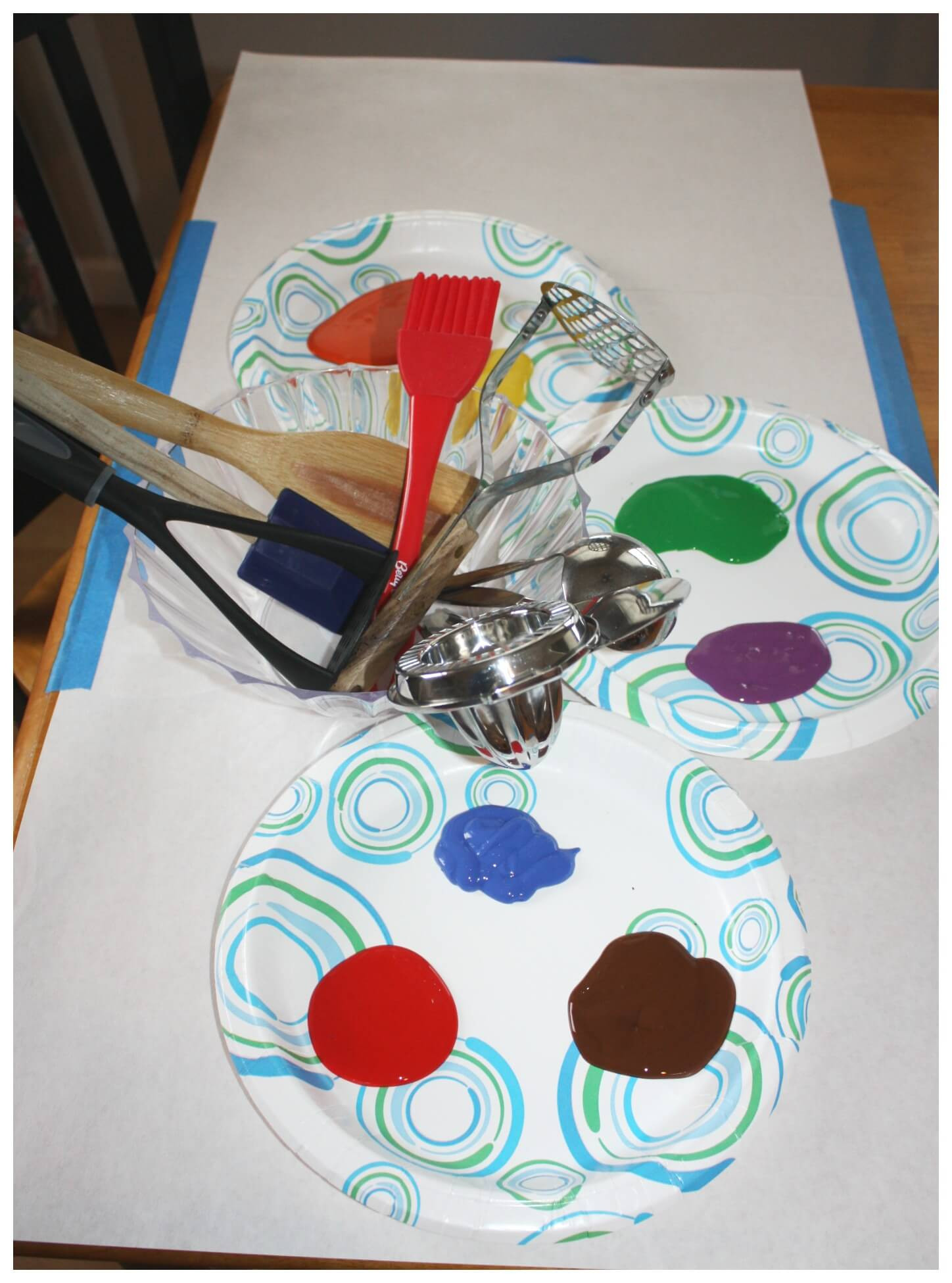 Paint Ideas For Preschoolers
 Kitchen Utensil Preschool Painting Activity