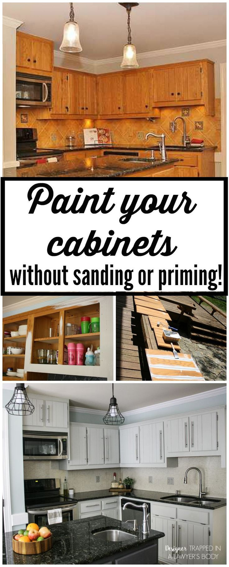 Paint Kitchen Cabinets Without Sanding
 How to Paint Kitchen Cabinets without sanding or priming