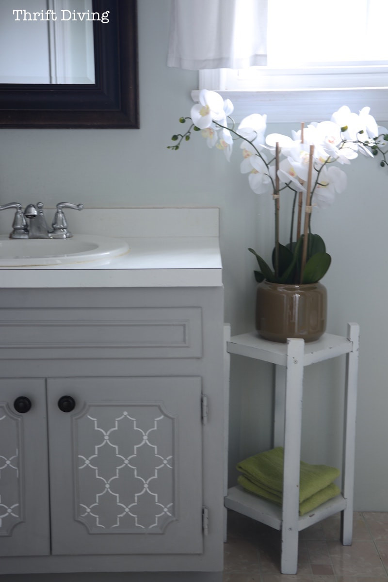 Painted Bathroom Vanity Ideas
 BEFORE & AFTER My Pretty Painted Bathroom Vanity