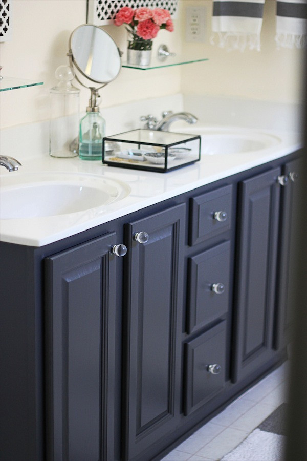 Painted Bathroom Vanity Ideas
 My Painted Bathroom Vanity Before and After – Two Delighted