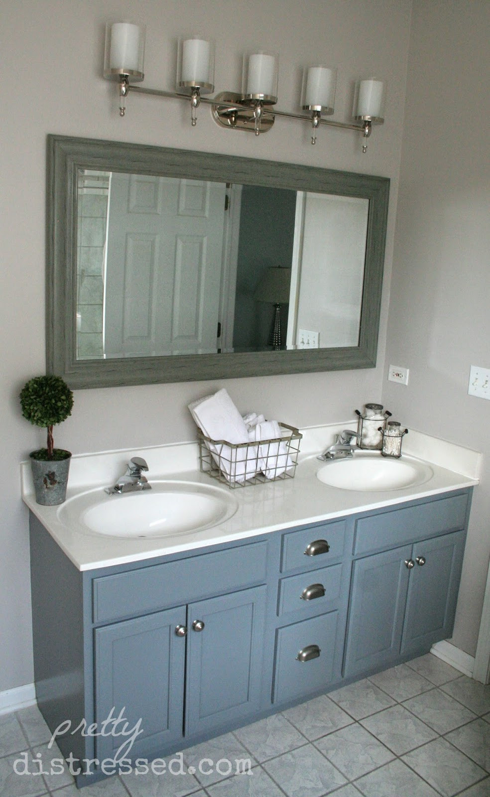 Painted Bathroom Vanity Ideas
 Pretty Distressed Window Shopping Wednesday Vanity