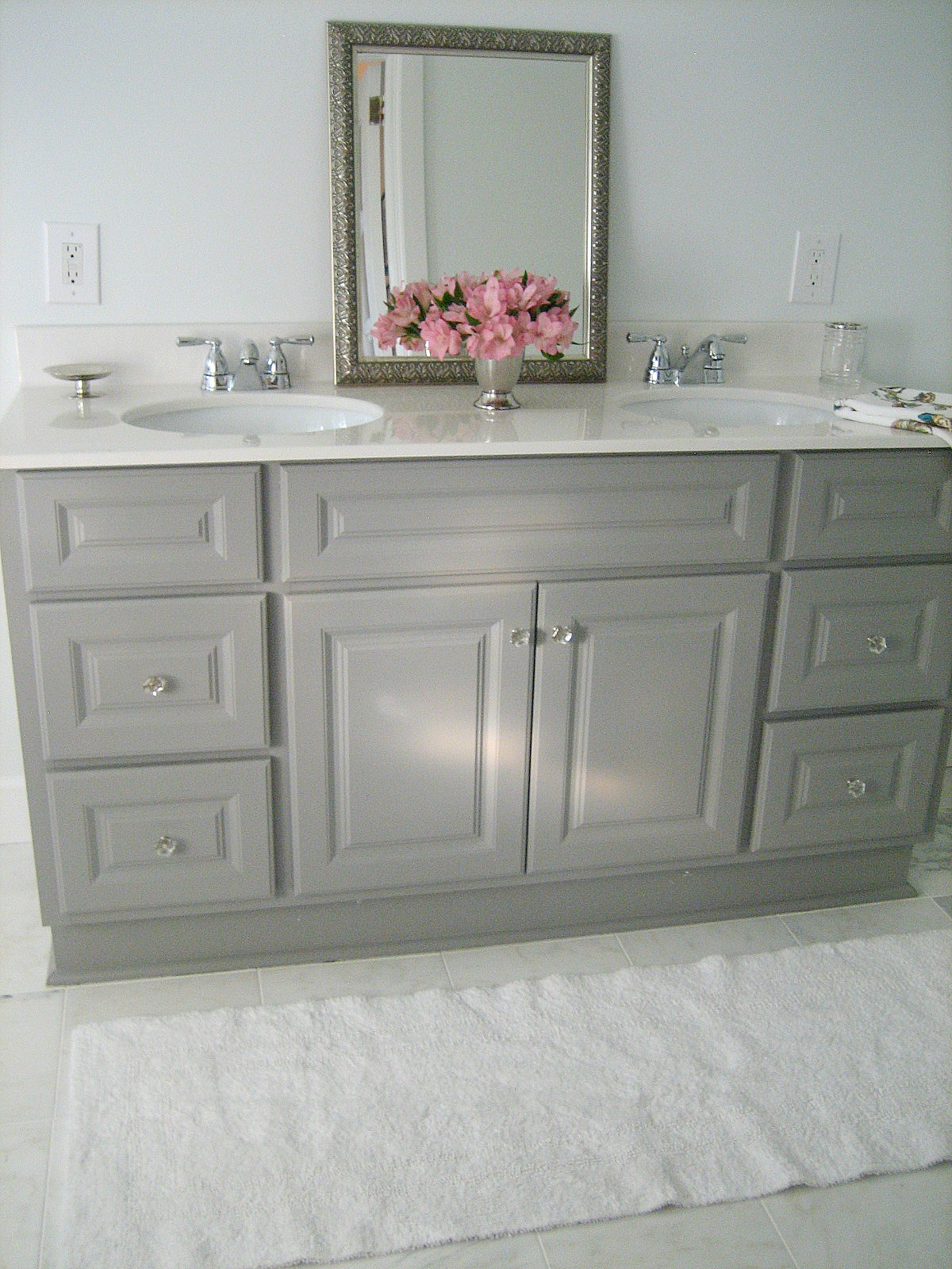 Painted Bathroom Vanity Ideas
 Ten June DIY Custom Painted Grey Builder Standard