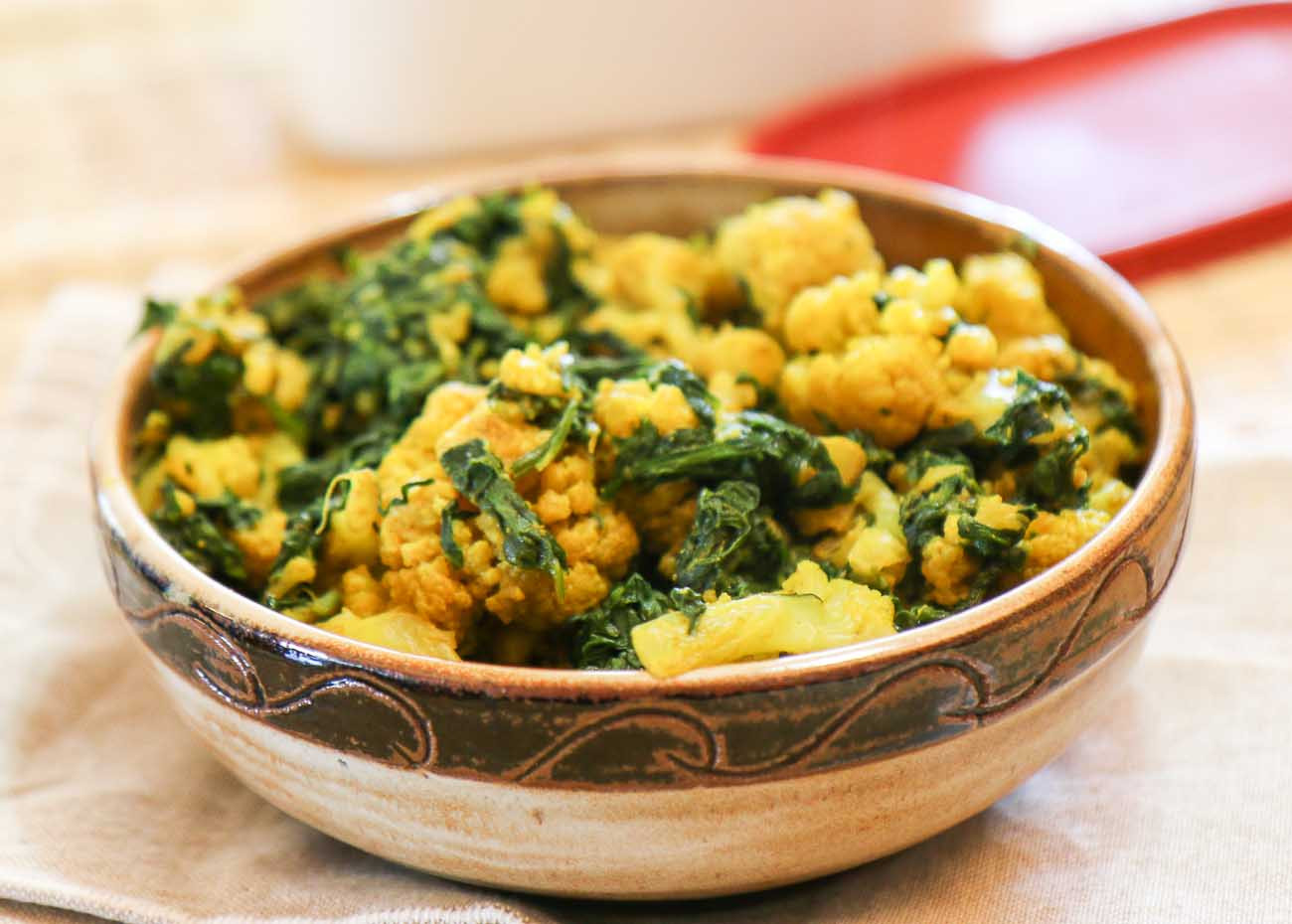 Palak Recipes Indian
 Palak Gobi Sabzi Recipe Indian Style Cauliflower with