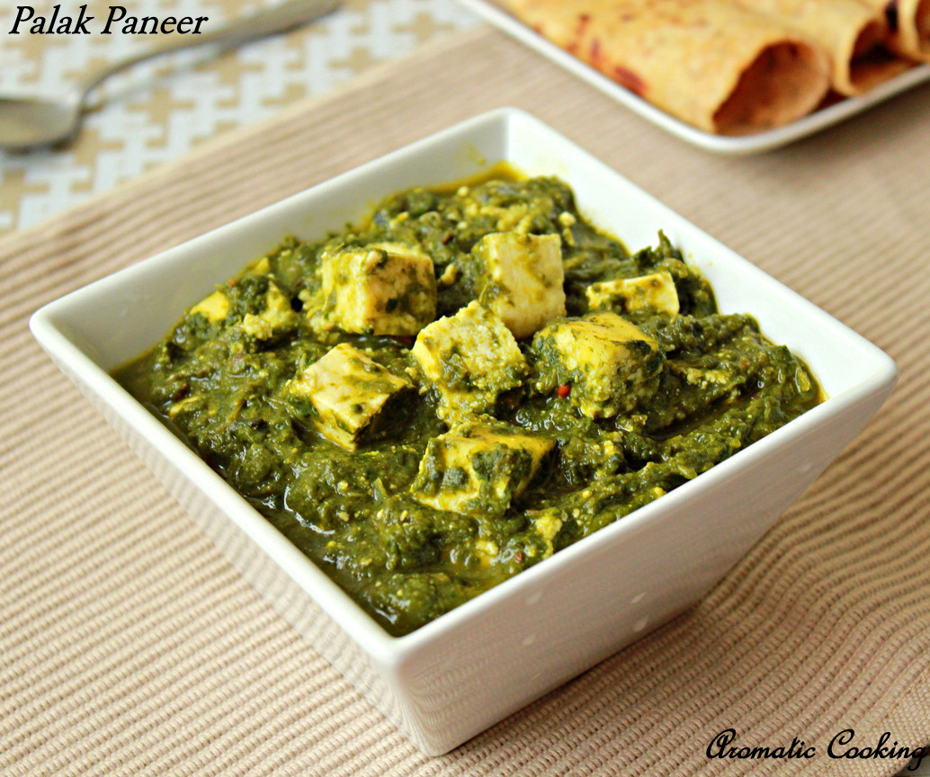 Palak Recipes Indian
 Aromatic Cooking Palak Paneer Mashed Spinach With Indian