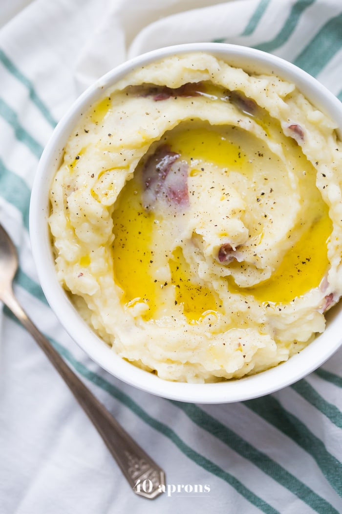 Paleo Mashed Potatoes
 Whole30 Instant Pot Mashed Potatoes with Garlic & Herbs