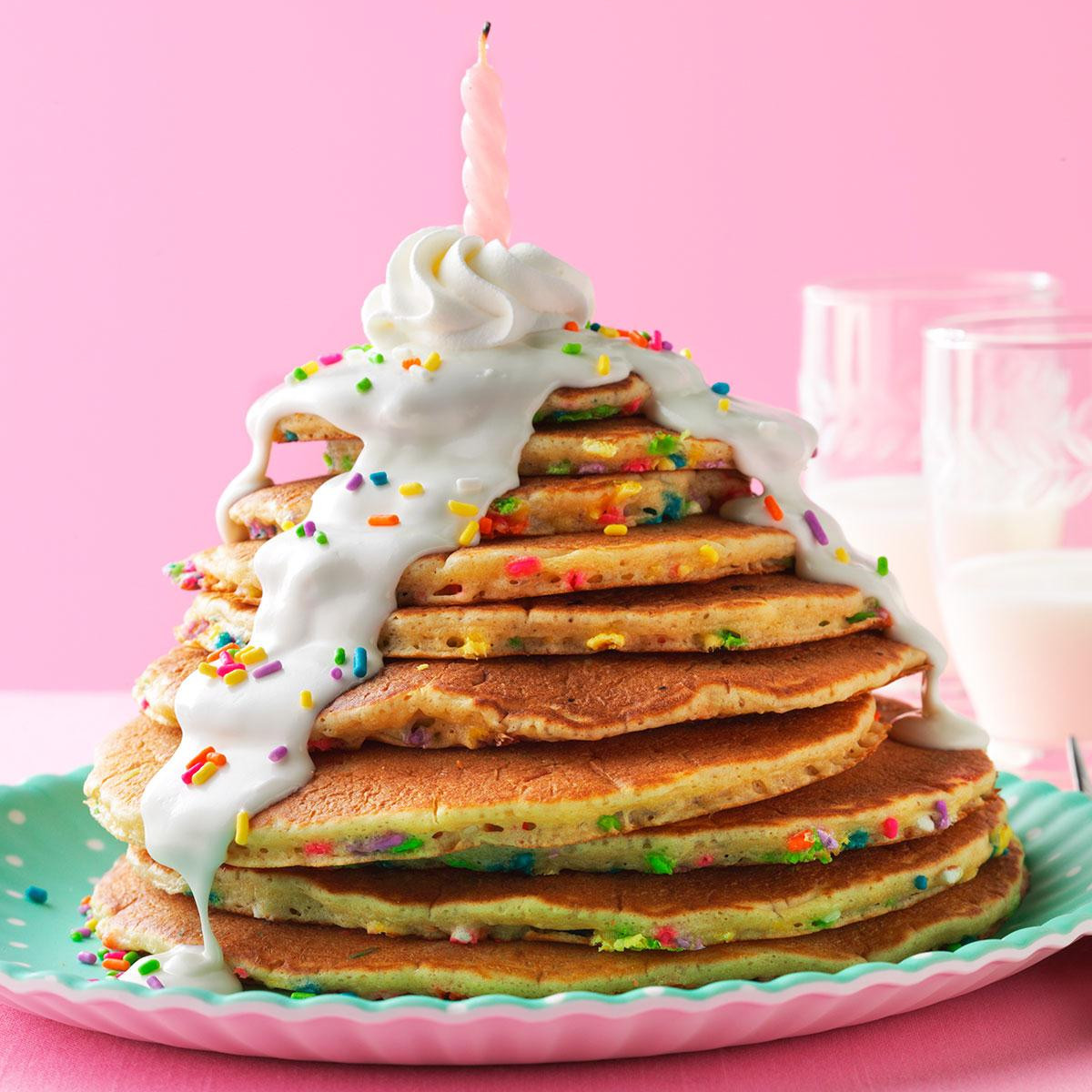 Pancake Birthday Cake
 Birthday Cake Pancakes Recipe