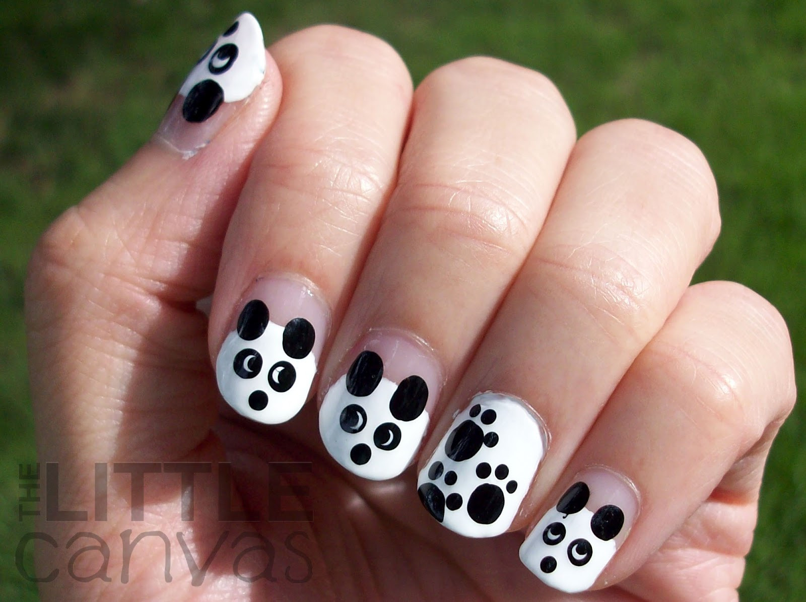 Panda Nail Art
 31 Day Challenge Day 8 Black and White Pandas The