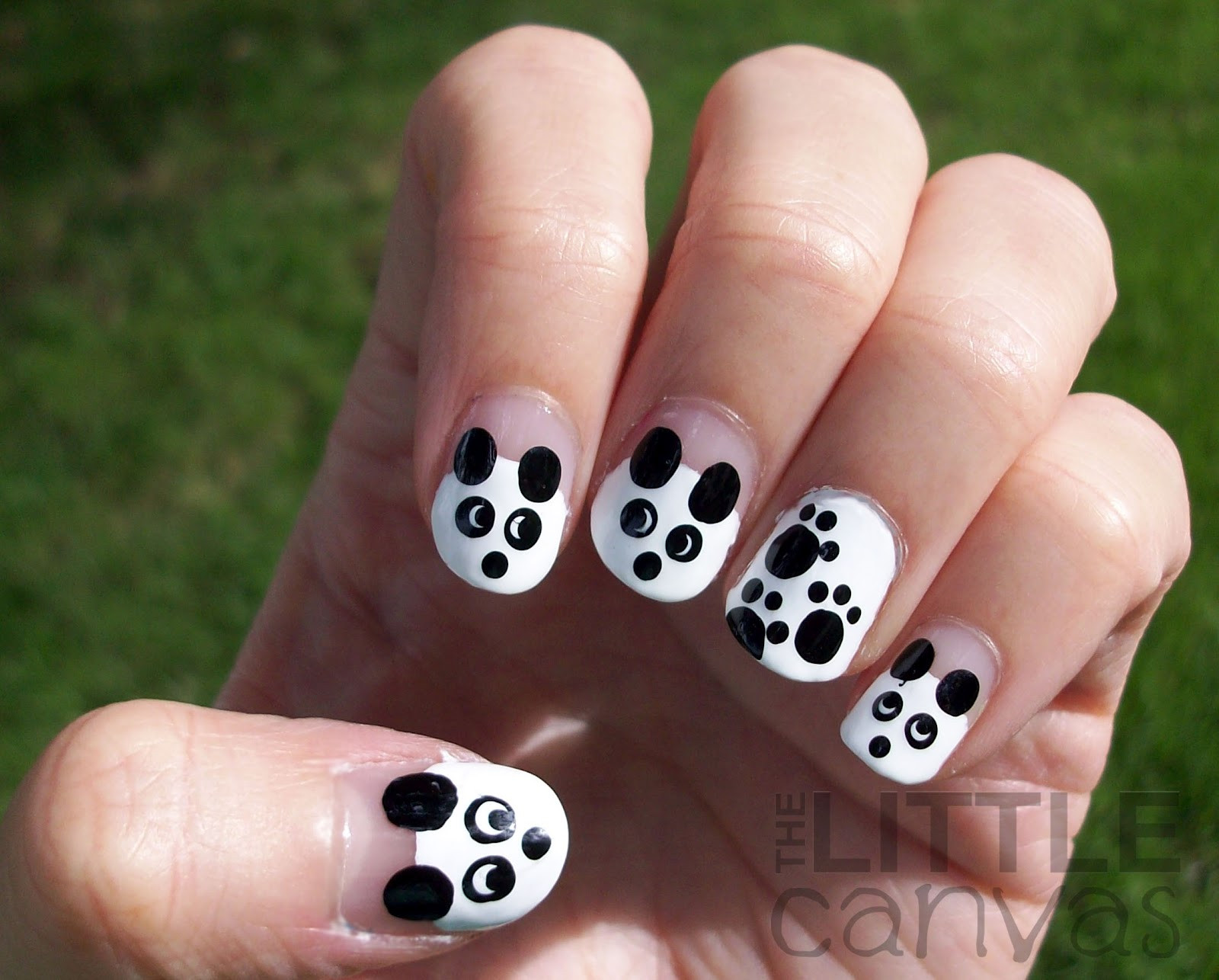 Panda Nail Art
 31 Day Challenge Day 8 Black and White Pandas The