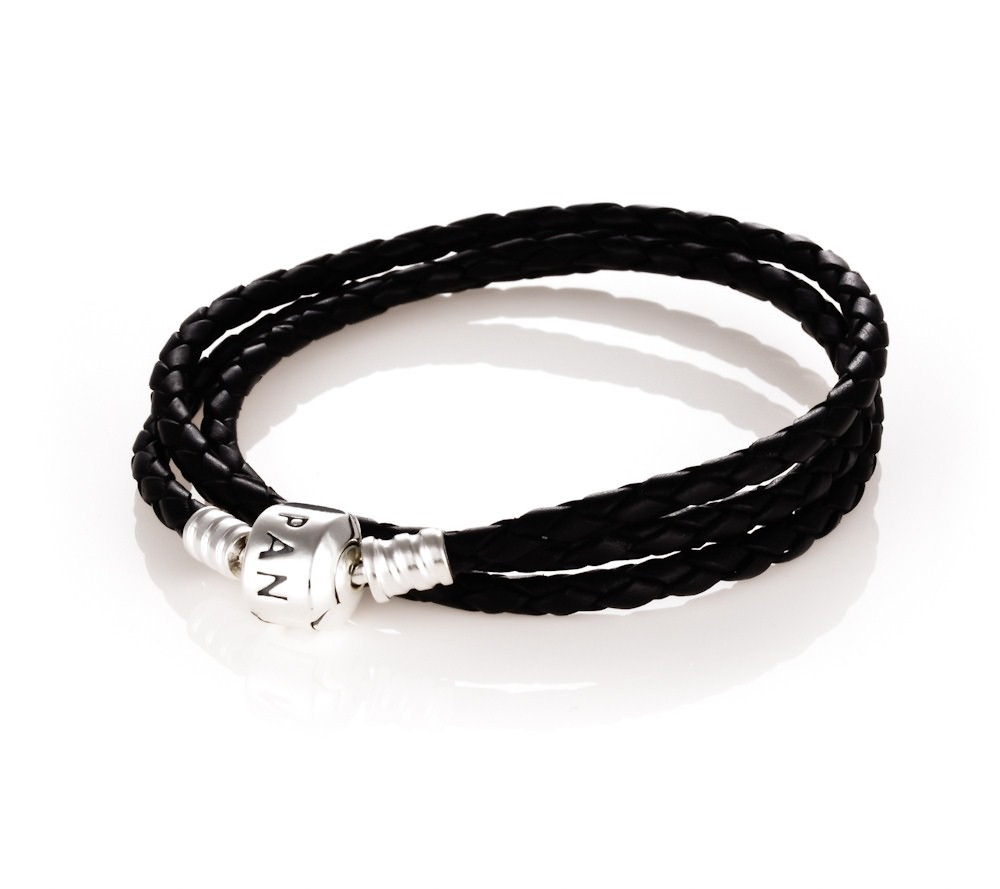 Pandora Leather Bracelet Sale
 Pandora Silver Black Leather Triple Wrap Bracelet