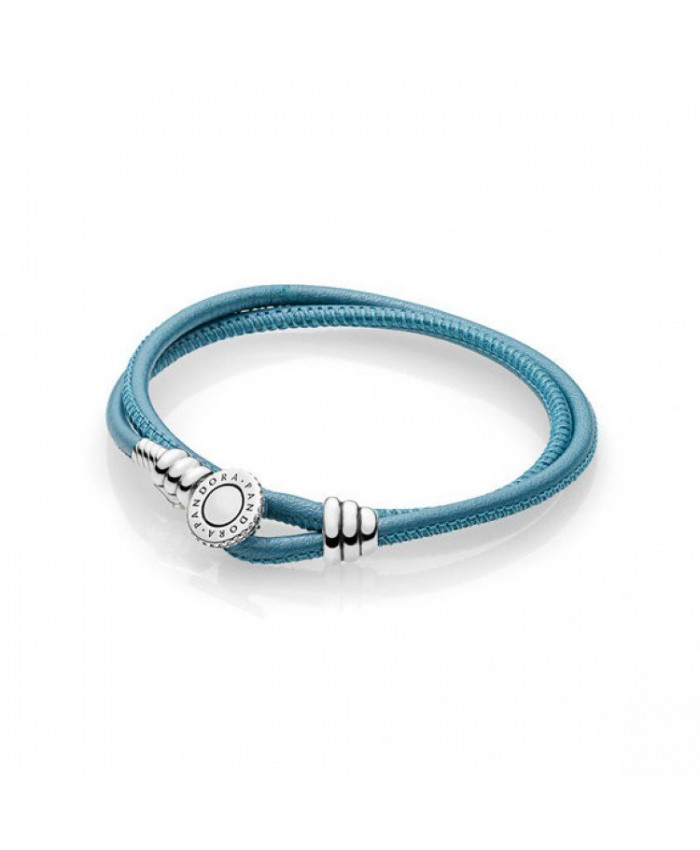 Pandora Leather Bracelet Sale
 Pandora Turquoise Double Leather Bracelet line Store Sale