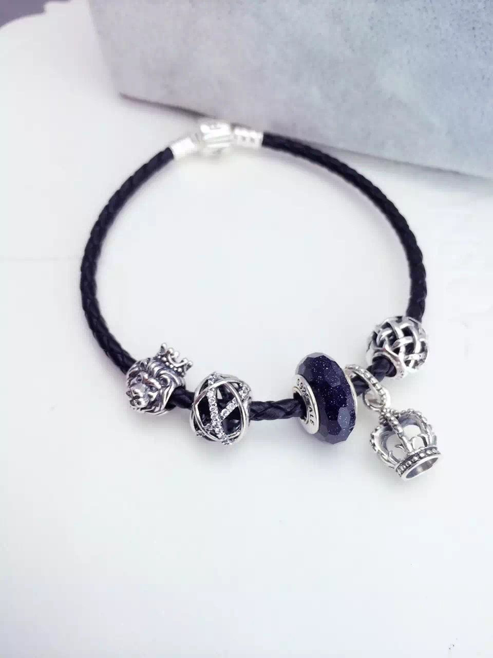 Pandora Leather Bracelet Sale
 OFF $159 Pandora Leather Charm Bracelet Black Hot