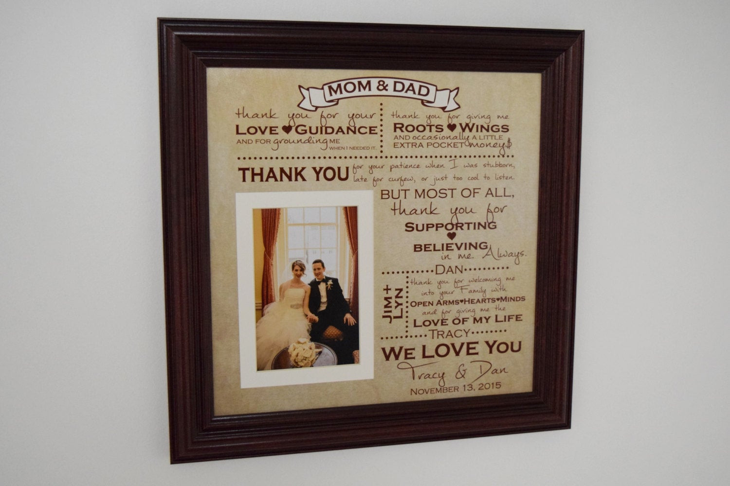 Parents Gifts For Wedding
 Thank You Wedding Parents Gifts Parents Gift Grooms Parents