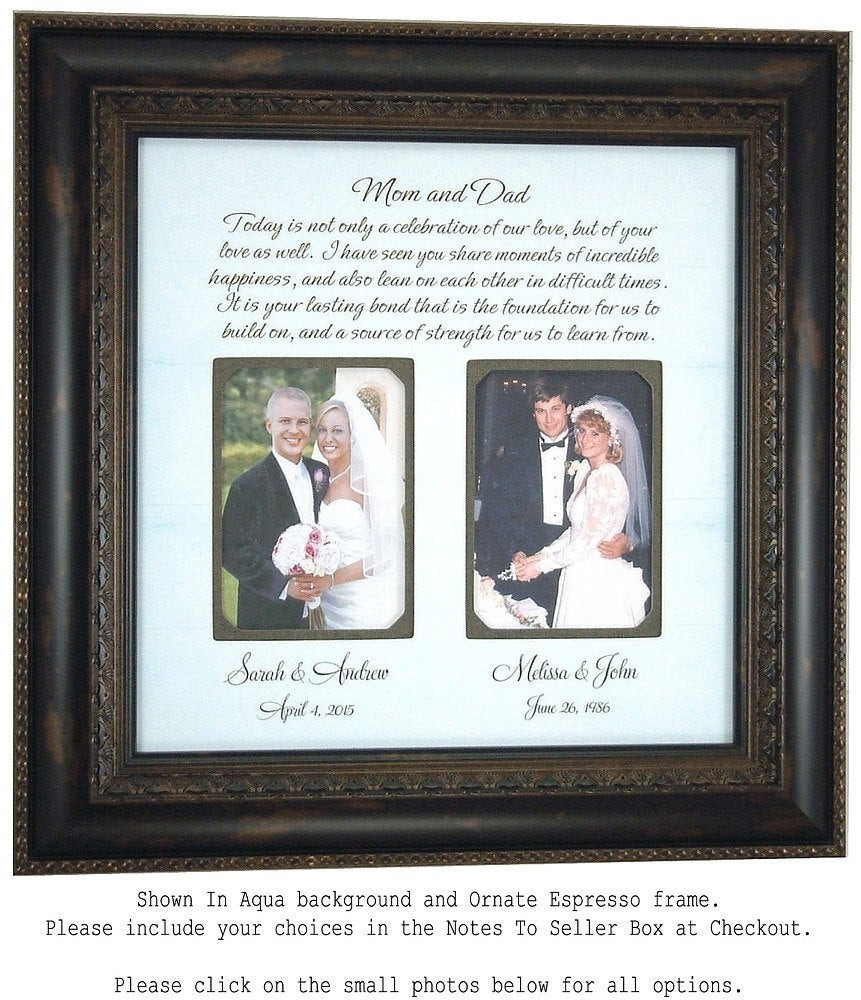 Parents Gifts For Wedding
 Parents Wedding Gift Wedding Frame for by FrameOriginals