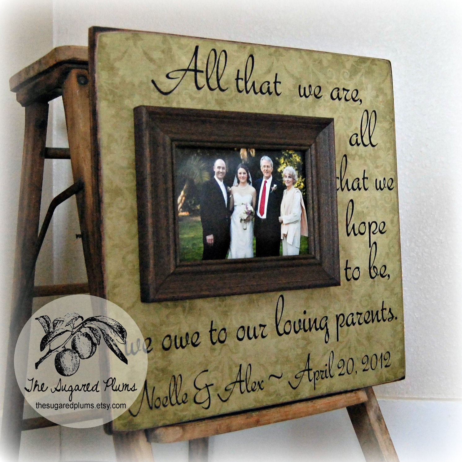 Parents Gifts For Wedding
 Parents Thank You Gifts Wedding Personalized Picture Frame