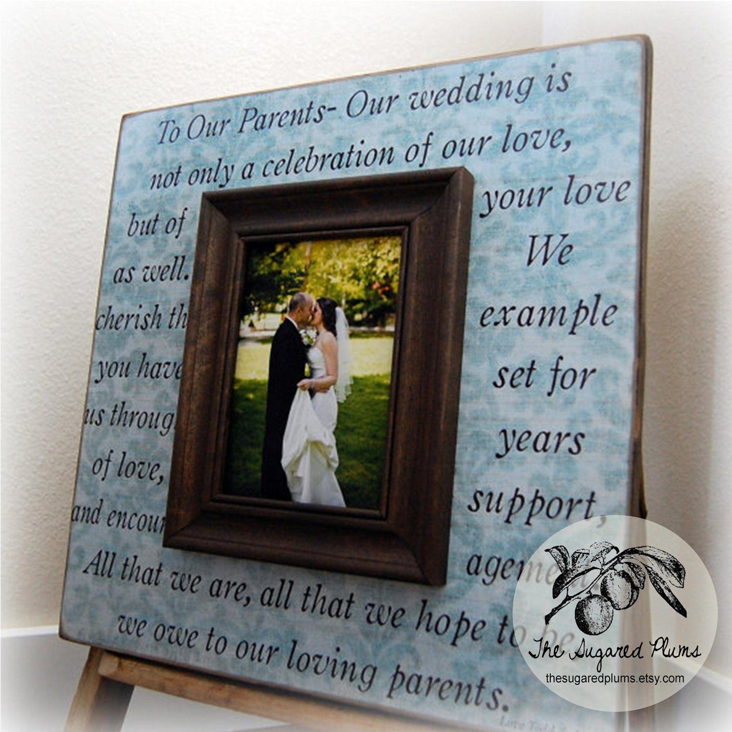 Parents Gifts For Wedding
 Parents Gift Personalized Picture Frame Wedding Gift Custom