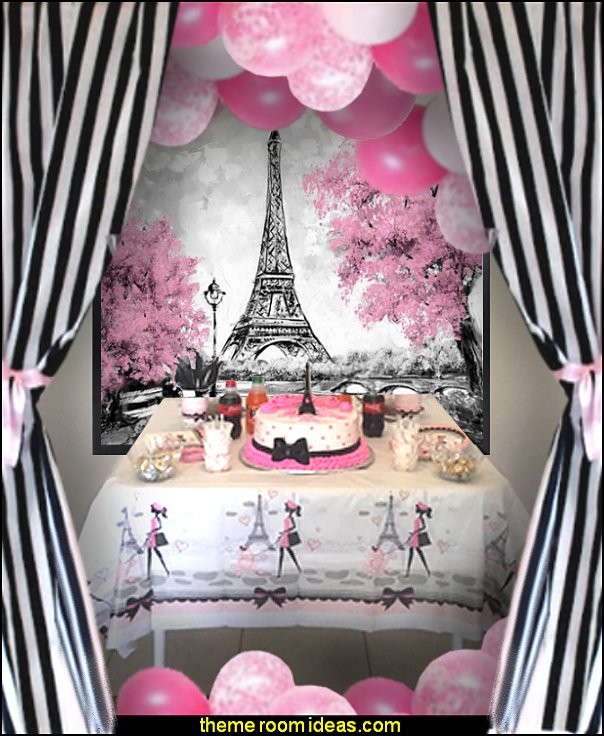 Paris Birthday Party Decorations
 Decorating theme bedrooms Maries Manor party