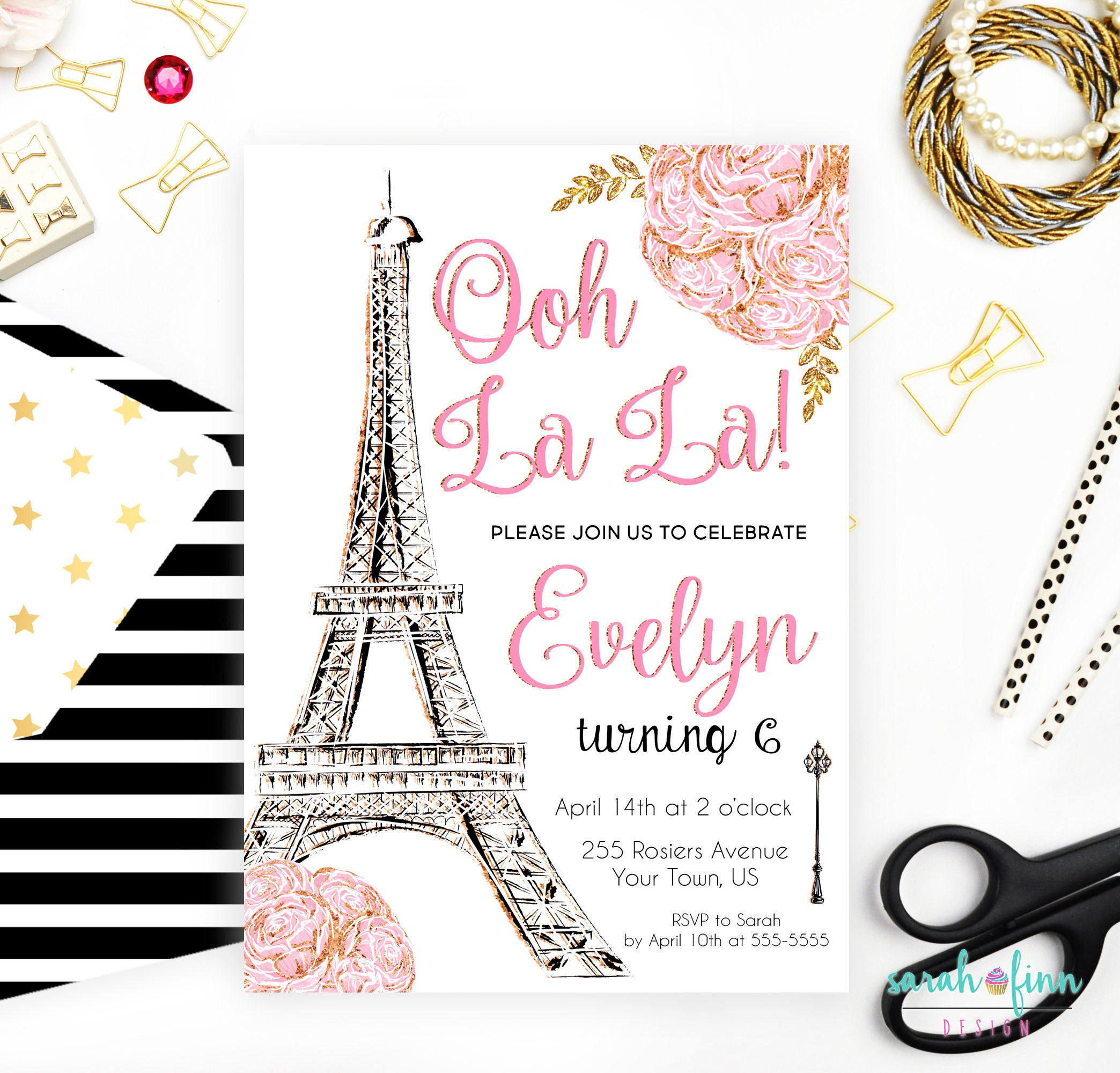 Paris Themed Birthday Invitations
 Paris Invitation Paris Birthday Party Eiffel Tower Paris