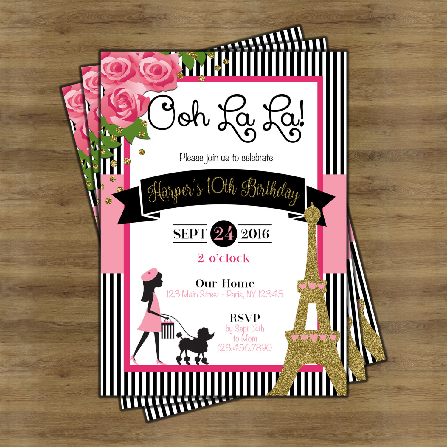 Paris Themed Birthday Invitations
 Paris Invitation Paris Theme Party Paris Themed Invitations