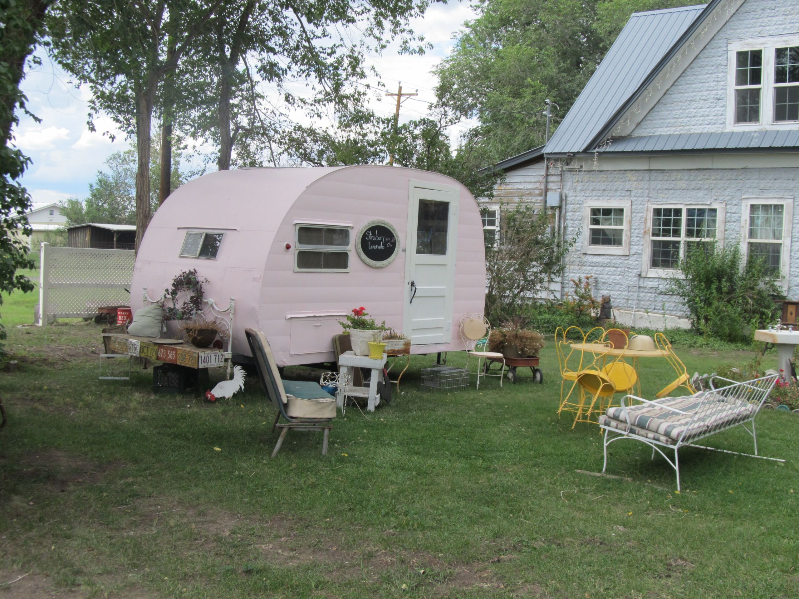 Parking Rv In Backyard
 Darling little camper turned into guest cottage and