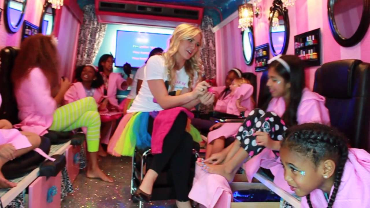 Party Bus Kids
 Sparkle Spa party bus Houston Rockstars Mobile Spa