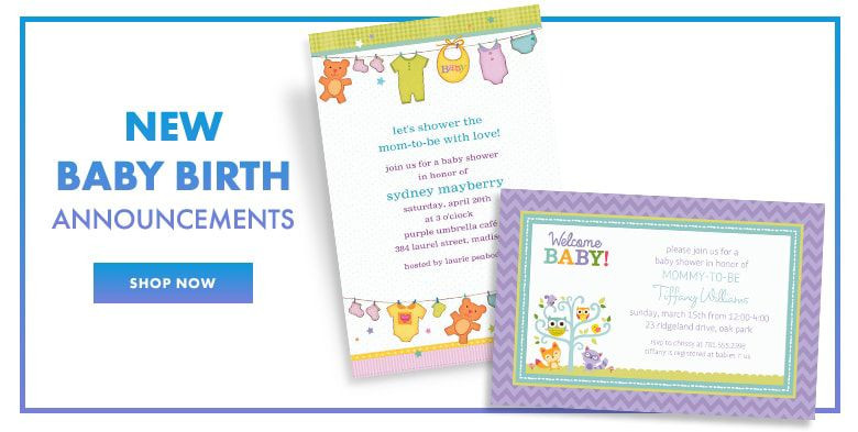 Party City Custom Baby Shower Invitations
 Boys & Girls Baby Shower Invitations & Thank You Notes