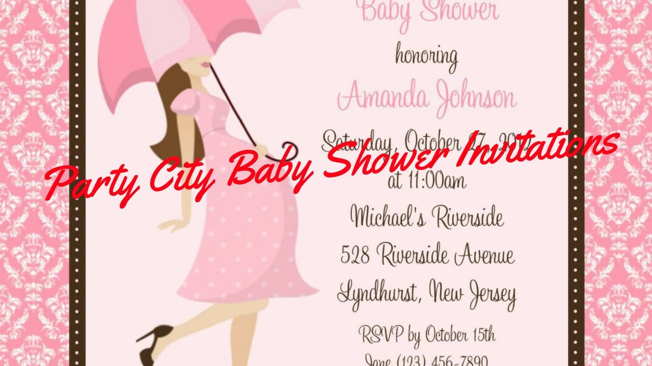 Party City Invitations Birthday
 Party City Baby Shower Invitations