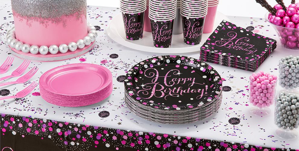 Party City Invitations Birthday
 Pink Sparkling Celebration Happy Birthday Party Supplies