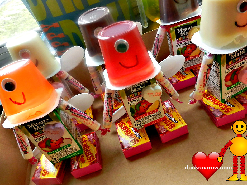 Party Favor Ideas Kids
 Valentine Robots Kids Party Favors Ducks n a Row