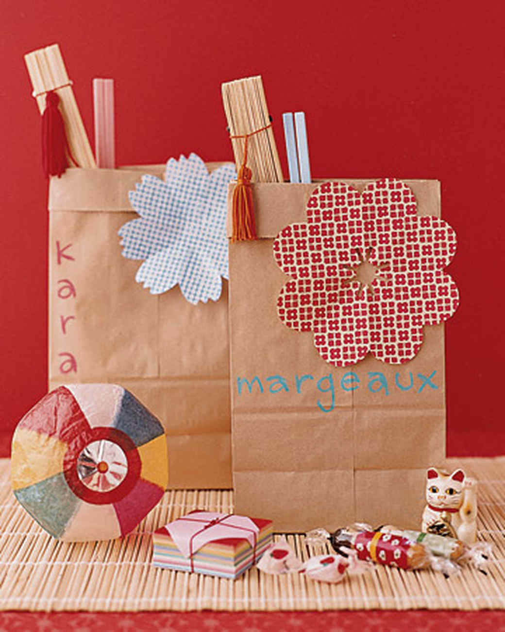 Party Favors Bags For Kids
 Favor Bags with Paper Flowers