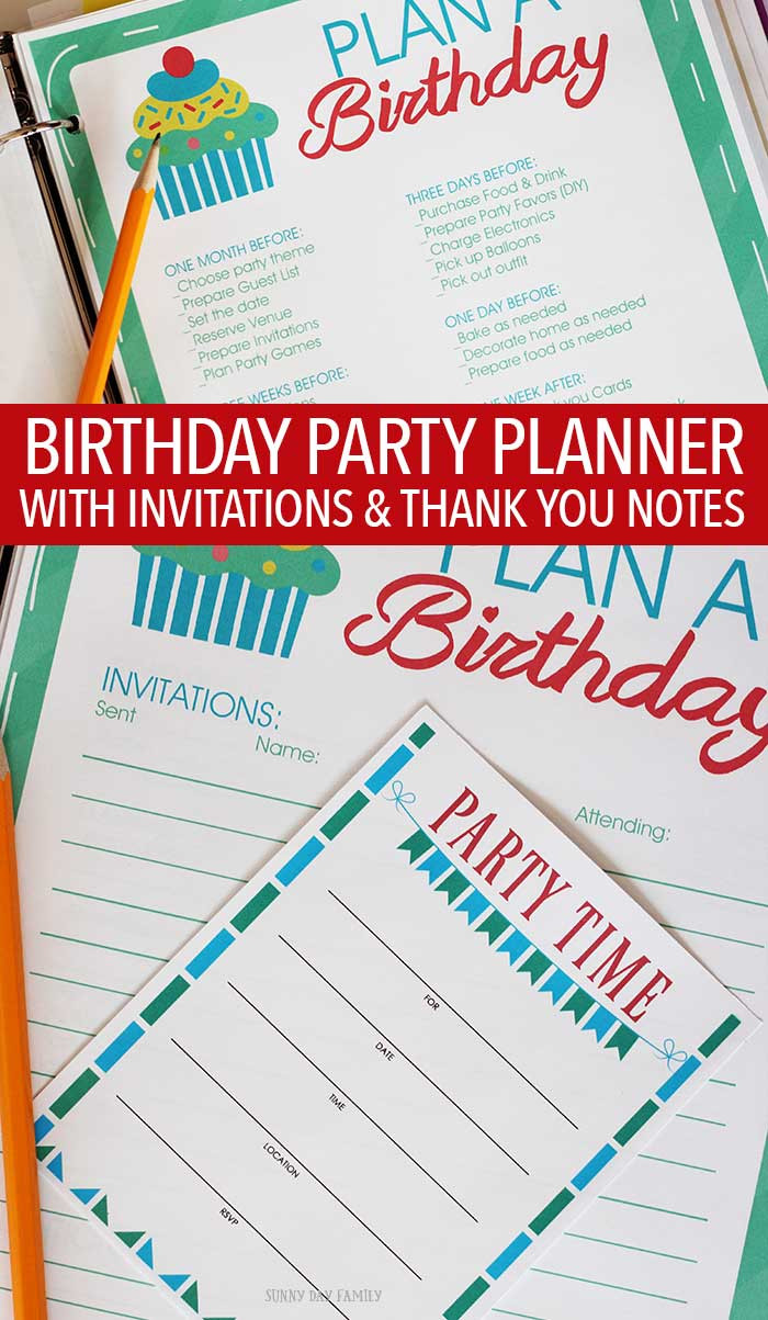 Party Planning For Kids
 All in e Birthday Party Planner Printable Set