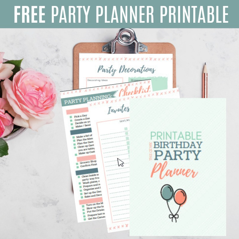 Party Planning For Kids
 FREE PRINTABLE Birthday Party Planner Clean Eating