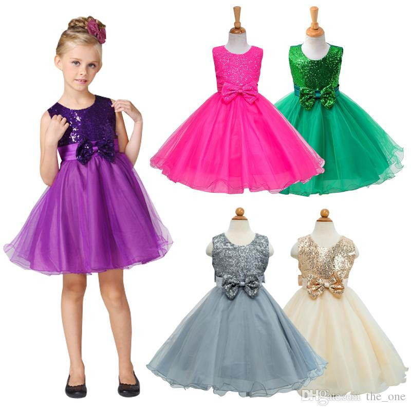 Party Wear For Kids
 2019 Girls Party Wear Dress Kids 2016 New Sequins Children