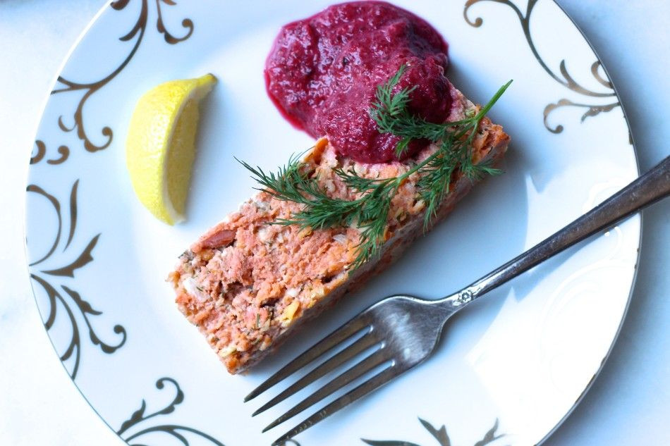 Passover Salmon Recipe
 Salmon Terrine with Beet Horseradish gluten free dairy