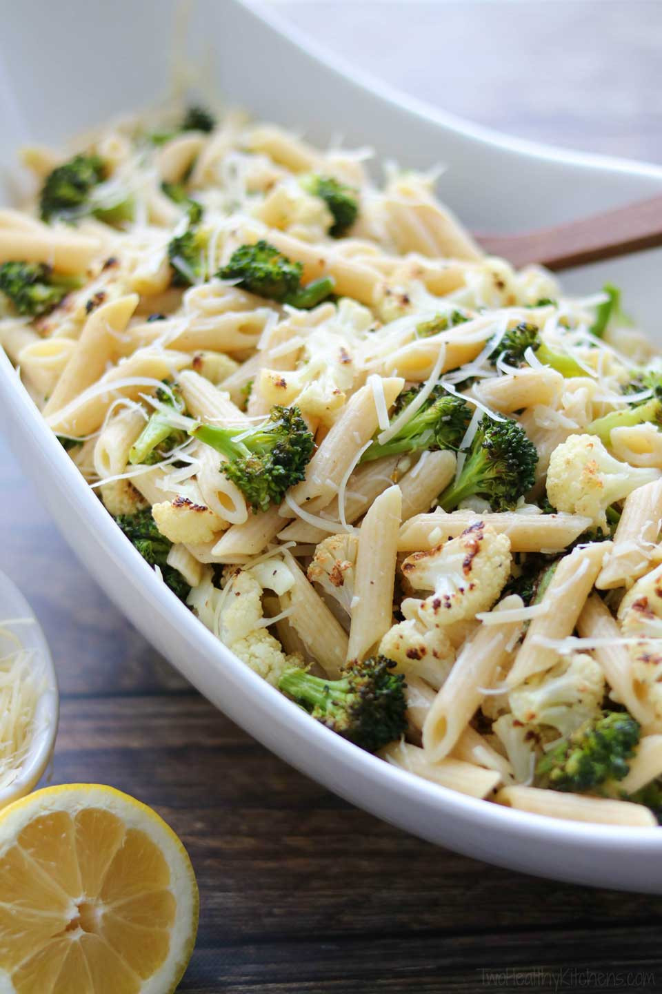 Pasta And Broccoli
 Roasted Broccoli and Cauliflower Pasta with Parmesan