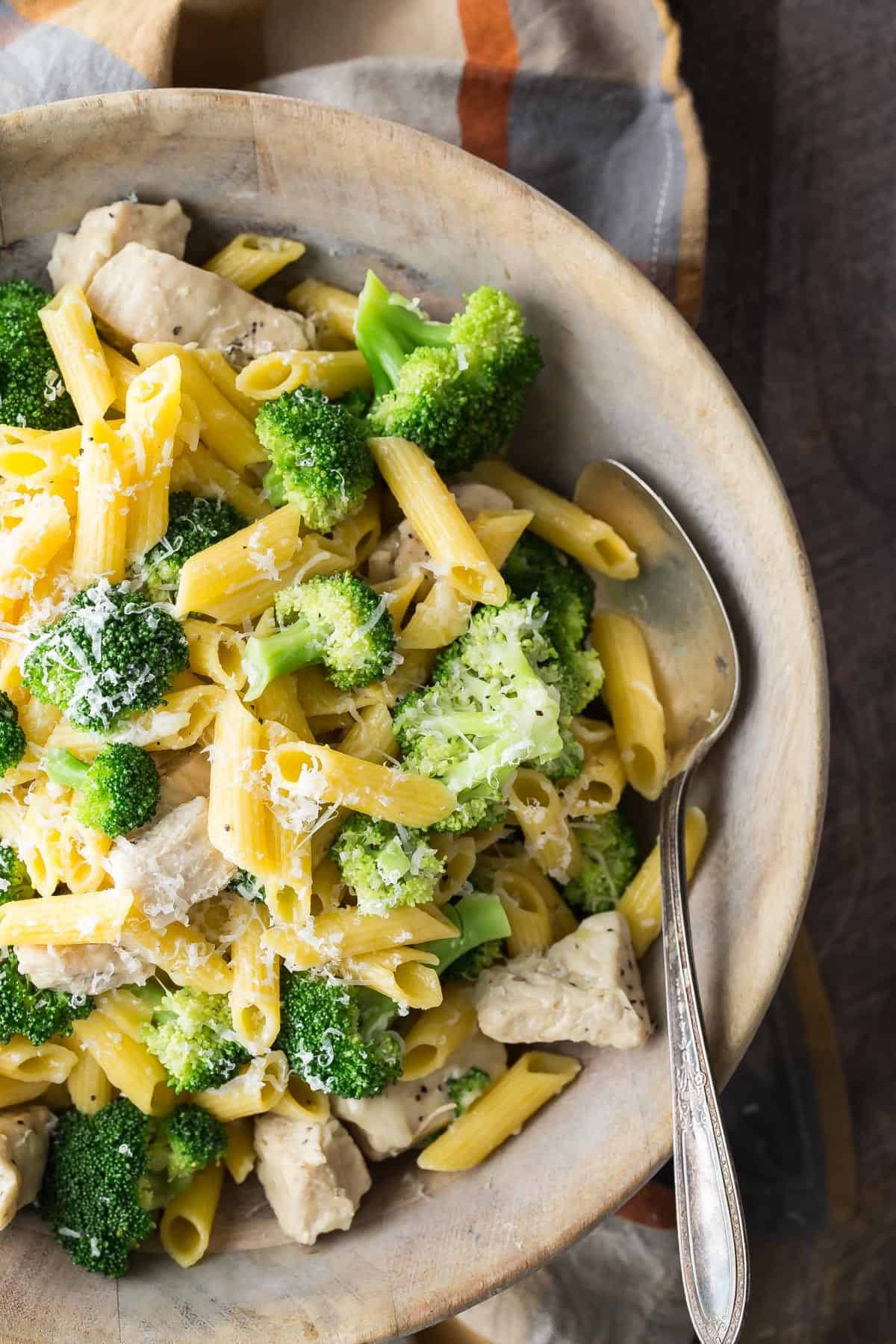 Pasta And Broccoli
 Chicken Broccoli Pasta with Parmesan Foodness Gracious