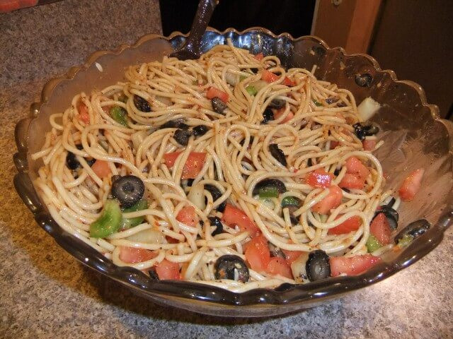 Pasta Salad With Italian Dressing And Cucumbers
 Spaghetti Salad Recipe from CDKitchen