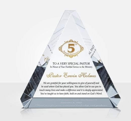 Pastor Anniversary Gift Ideas
 5th Anniversary Gift for Pastor DIY Awards