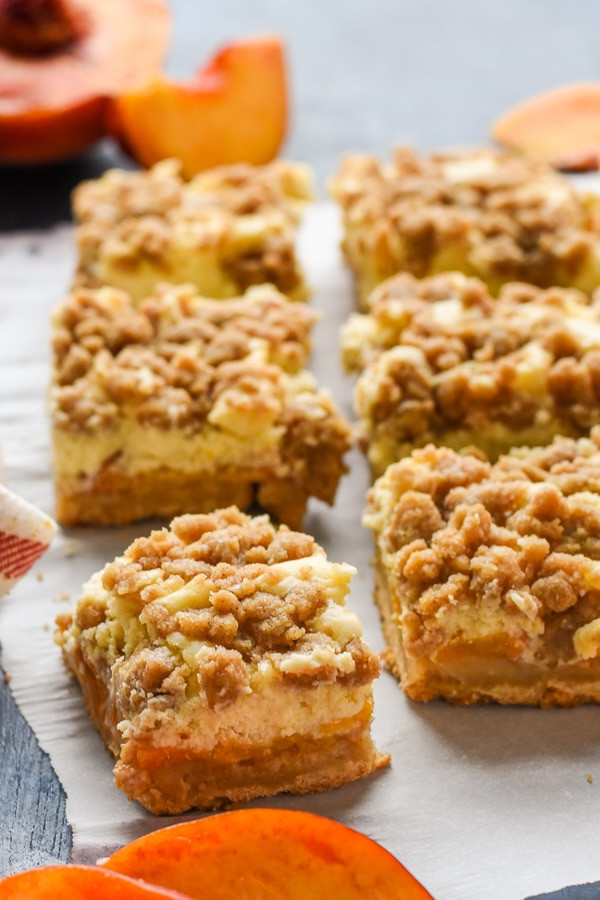 Peach Cobbler Cheesecake
 Peach Cobbler Cheesecake Bars