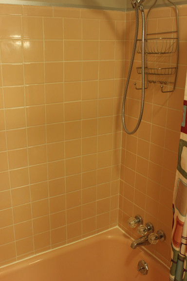 Peach Tile Bathroom
 Jim and Kathleen s "little slice of 1960" Knoxville home
