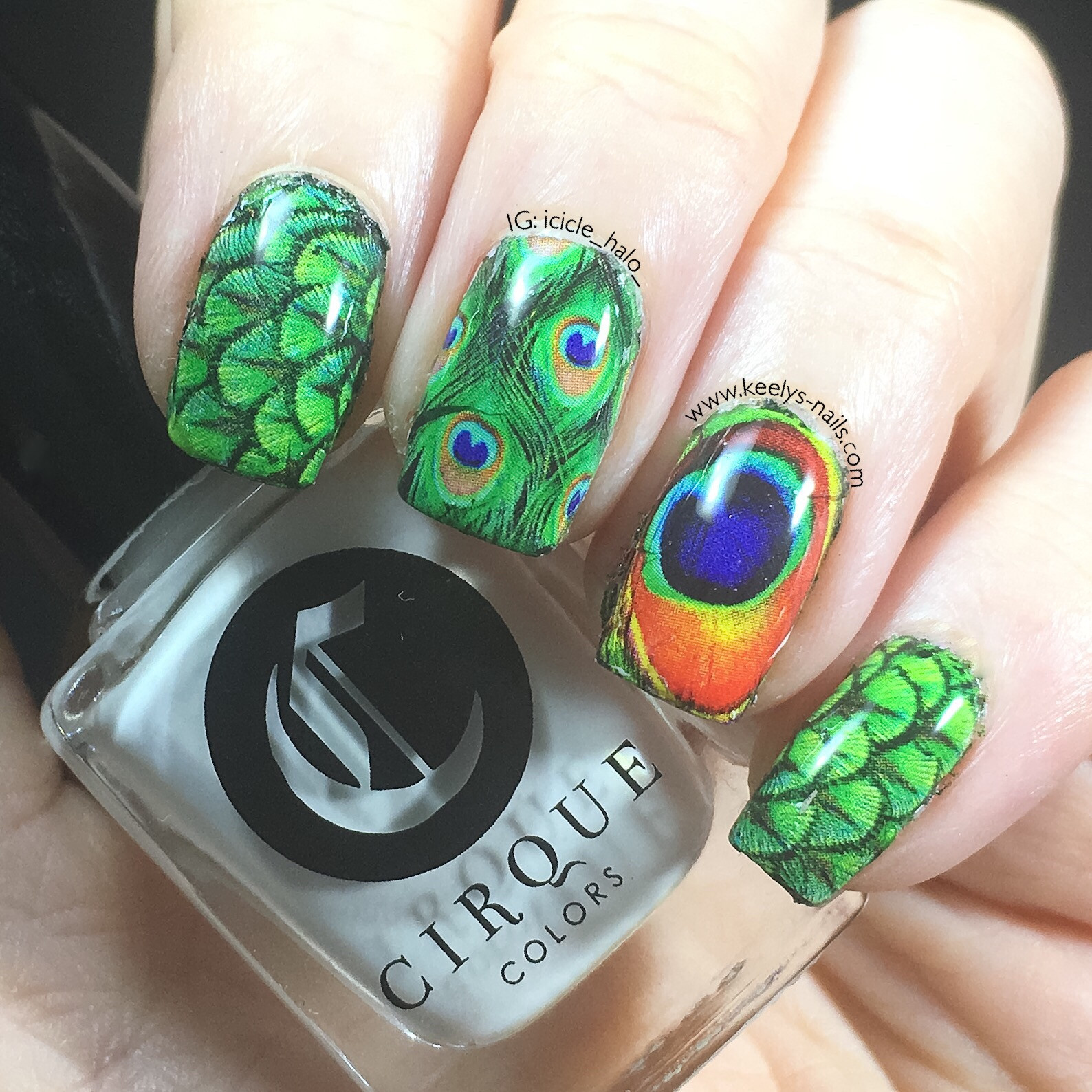 Peacock Feather Nail Art
 Peacock Feather Keely s Nails