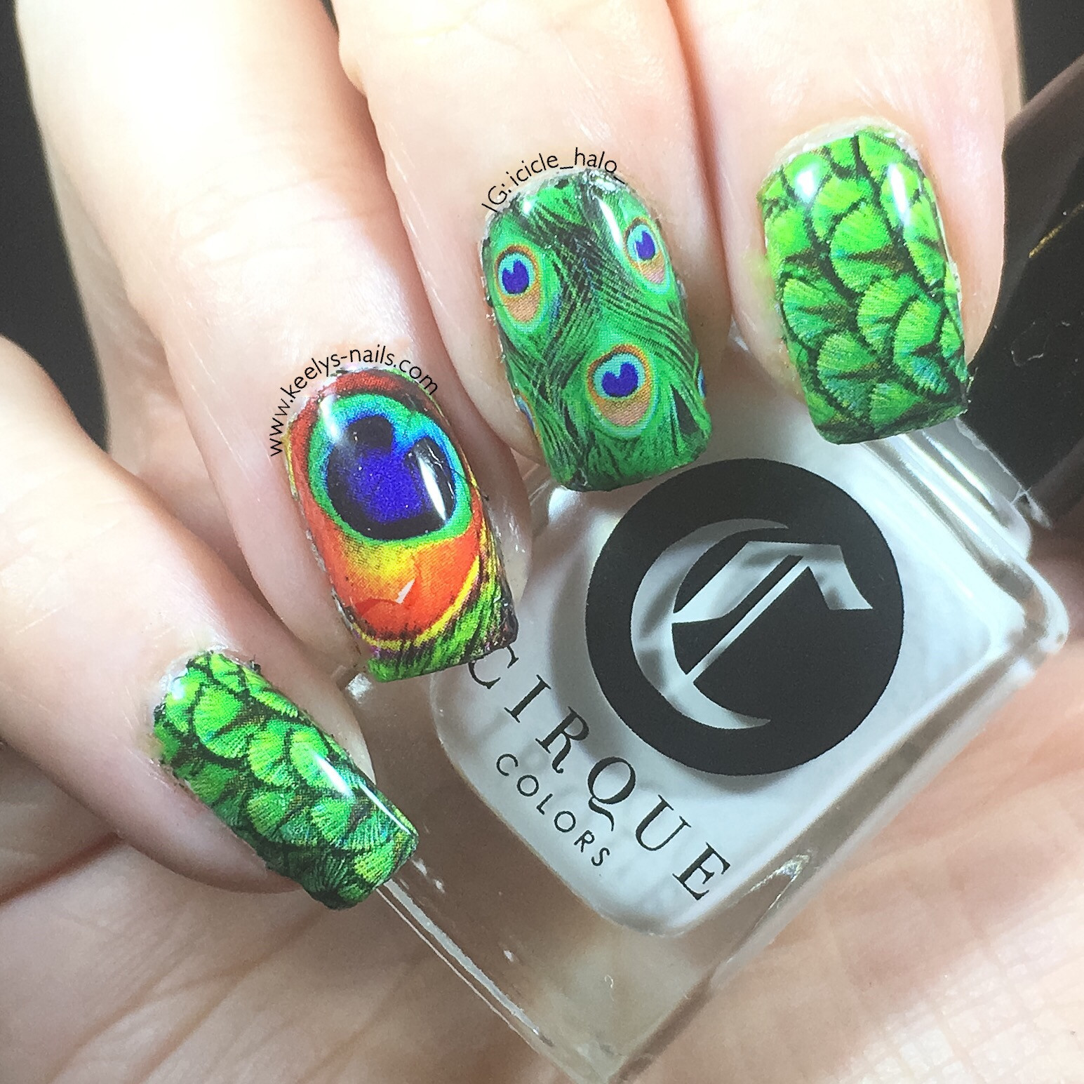 Peacock Feather Nail Art
 Peacock Feather Keely s Nails