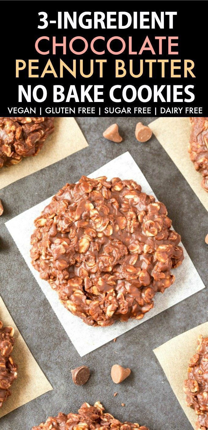 Peanut Butter Oatmeal Cookies No Shortening
 3 Ingre nt No Bake Chocolate Peanut Butter Oatmeal