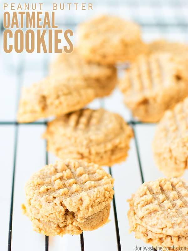 Peanut Butter Oatmeal Cookies No Shortening
 Soft Peanut Butter Oatmeal Cookies Don t Waste the Crumbs