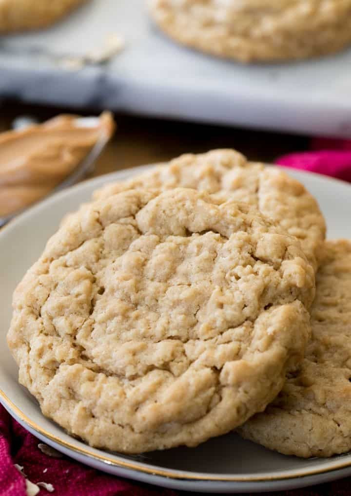 Peanut Butter Oatmeal Cookies No Shortening
 These PEANUT BUTTER OATMEAL COOKIES are SO good Soft