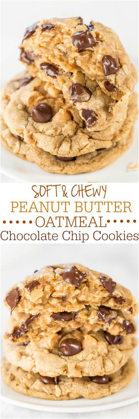 Peanut Butter Oatmeal Cookies No Shortening
 Soft and Chewy Peanut Butter Oatmeal Chocolate Chip