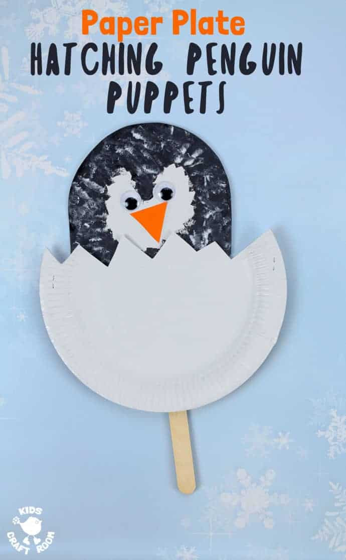 Penguin Craft For Preschoolers
 Paper Plate Penguin Chick Puppets Kids Craft Room